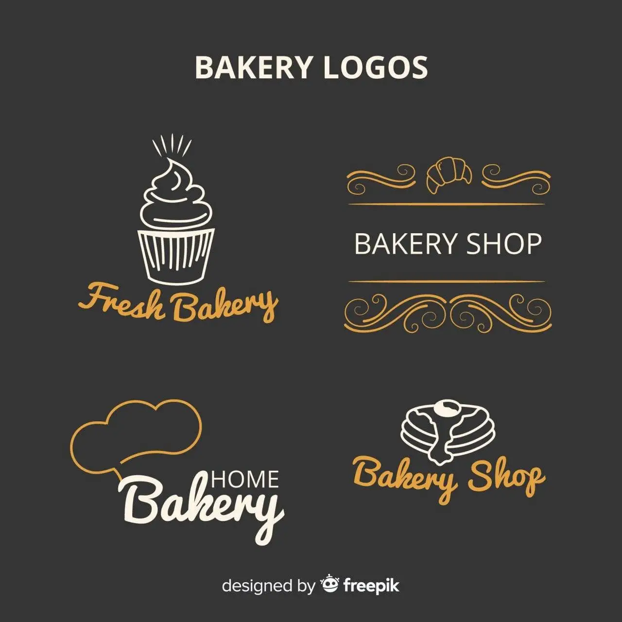 Bakery Logos in Line Art