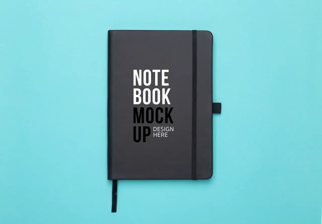 Black Notebook Mockup Template
