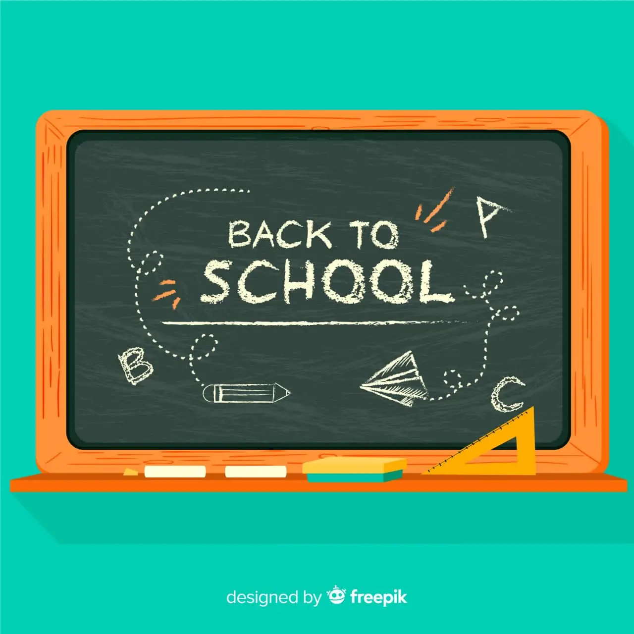 Blackboard Back to School Background