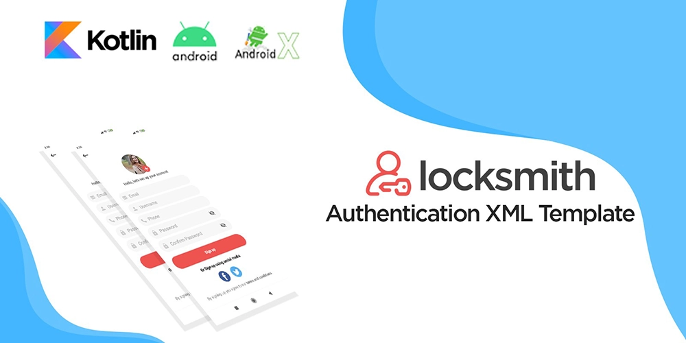 Android Authentication XML UI Kit