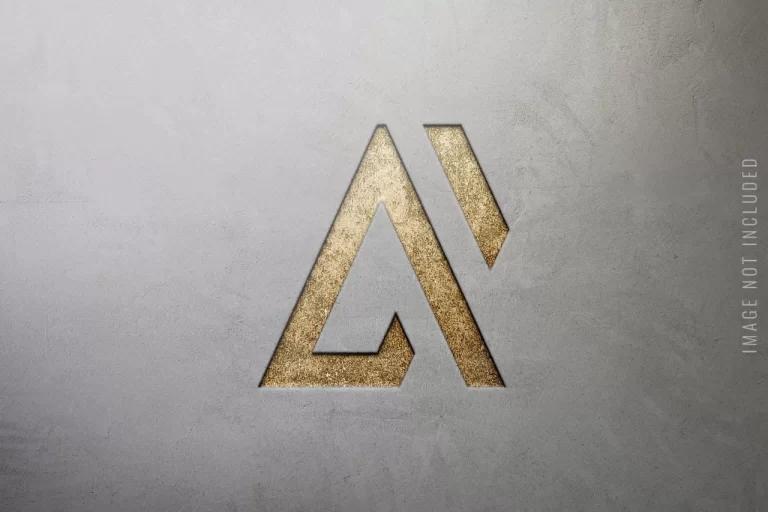 Close Up of a Luxury Logo Mockup