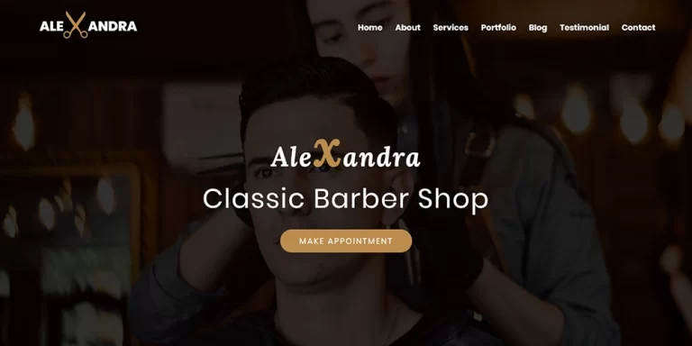 Alexandra Barber Shop HTML Template