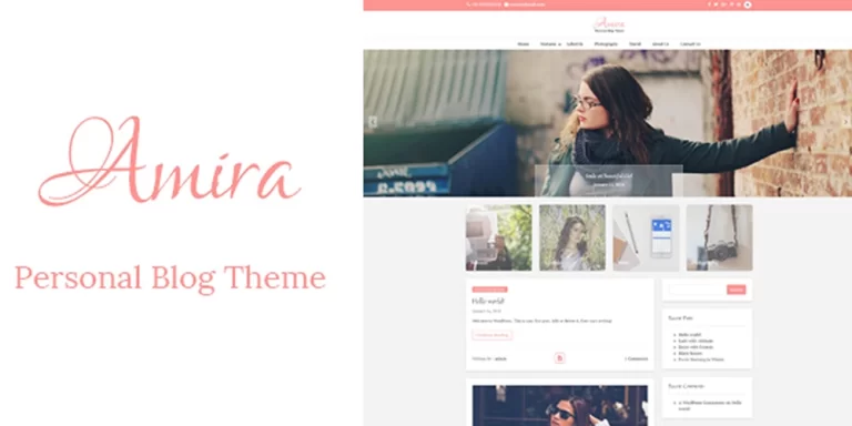 Amira WordPress Personal Blog Theme