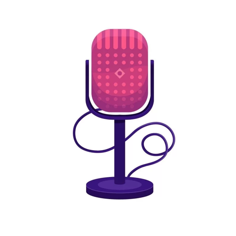 Flat Retro Microphone Background