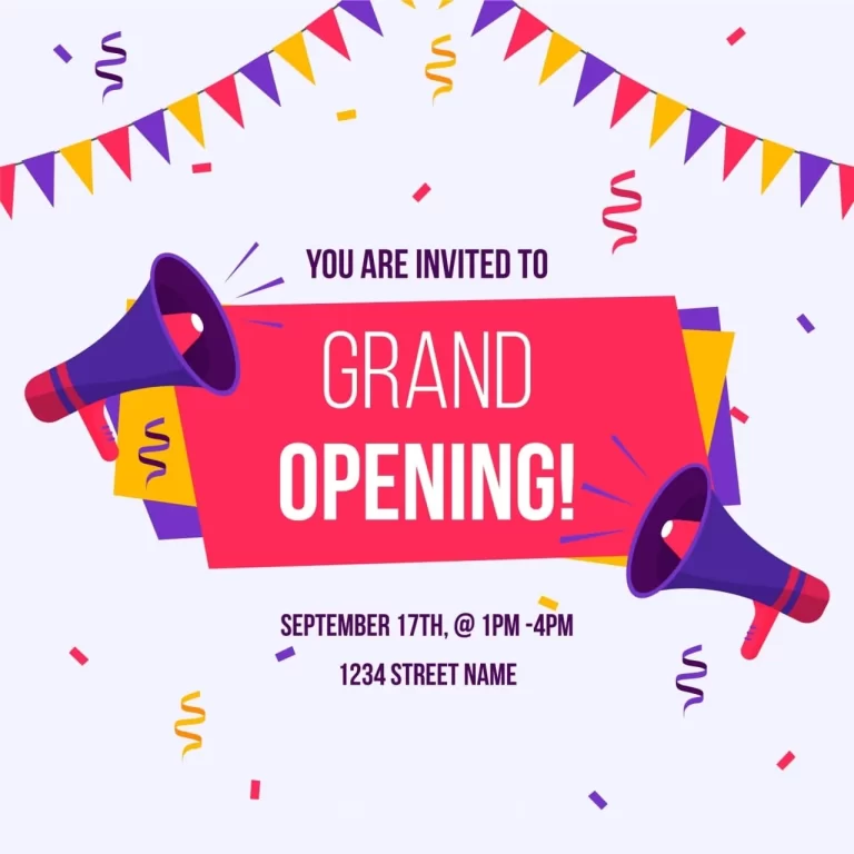 Grand Opening Background in Flat Style