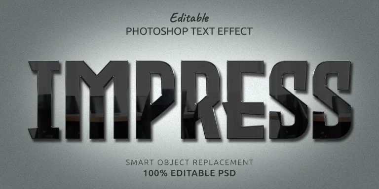 Impress Editable Text Style Effect