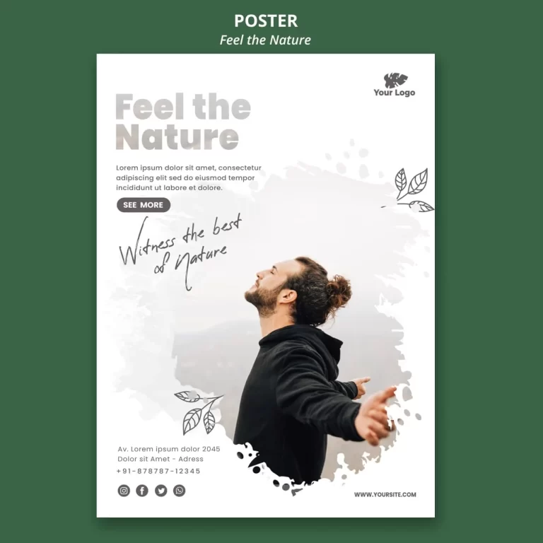 Feel The Nature Poster Template