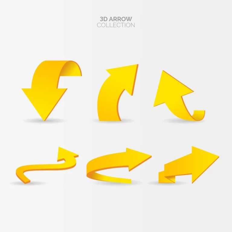 Modern Arrow Collection with 3D Style