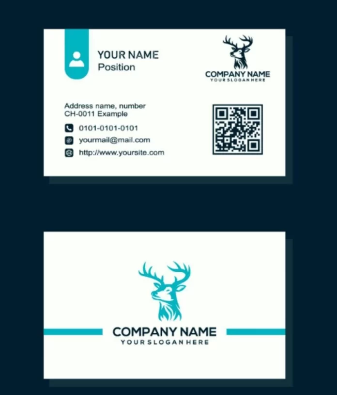 Modern Deer Head Logo Business Card