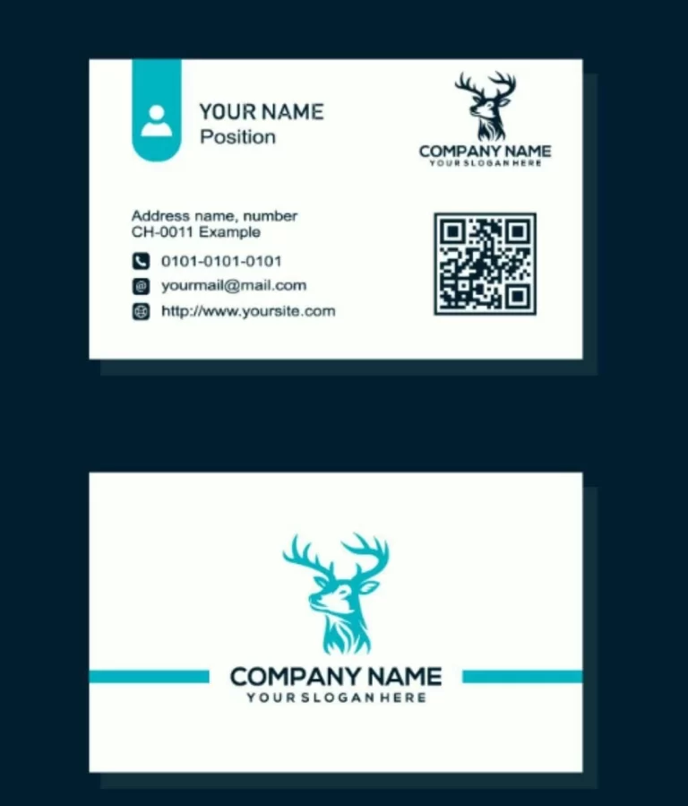 Modern Deer Head Logo Business Card