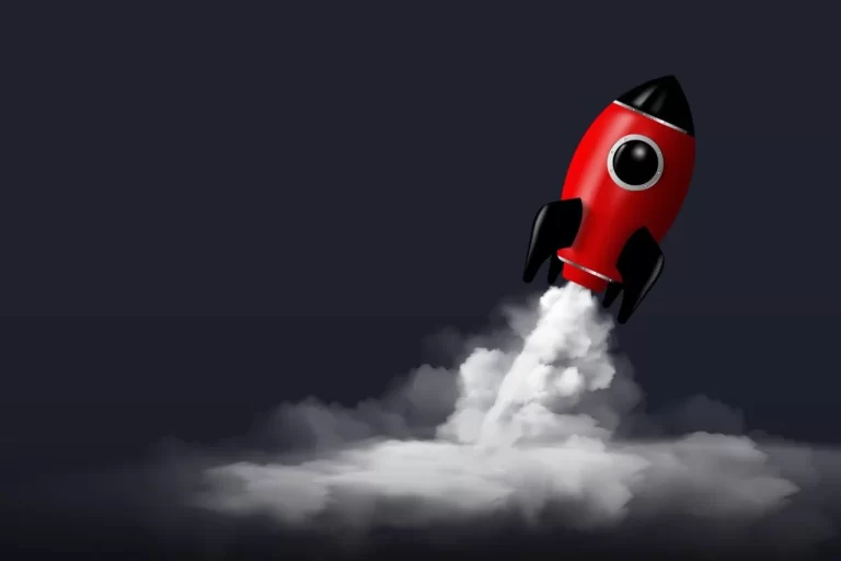 Modern Digital Rocket 3D Rendering
