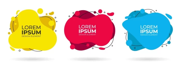 Modern Set of Liquid Fluids Shapes