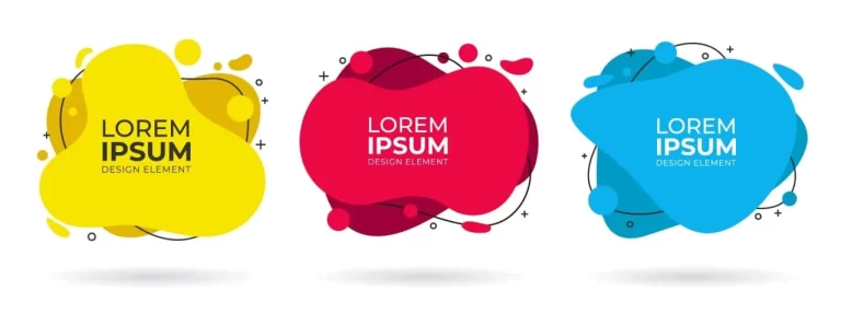 Modern Set of Liquid Fluids Shapes