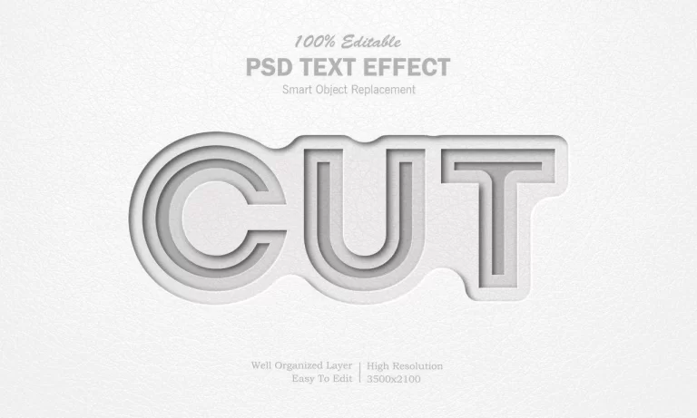 Paper Cut Text Effect