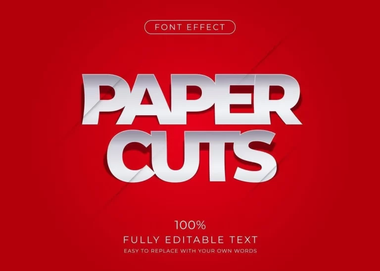 Paper Text Effect Editable Font Style