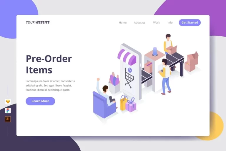 Pre Order Items Landing Page