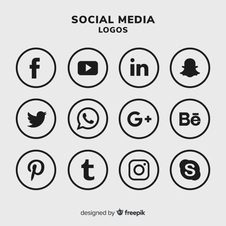 Premium Vector Social Media Logos Set