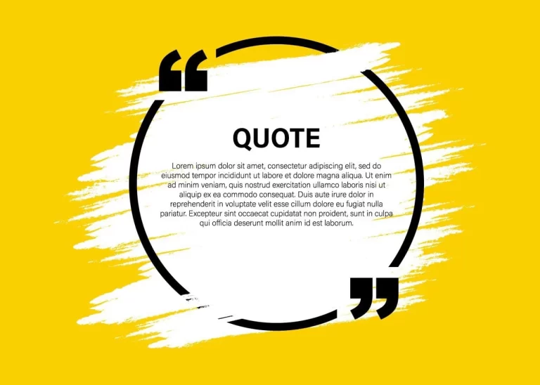 Quote Banner with White Splash Template
