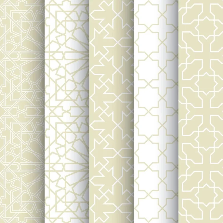 Set Seamless Pattern Islamic Background