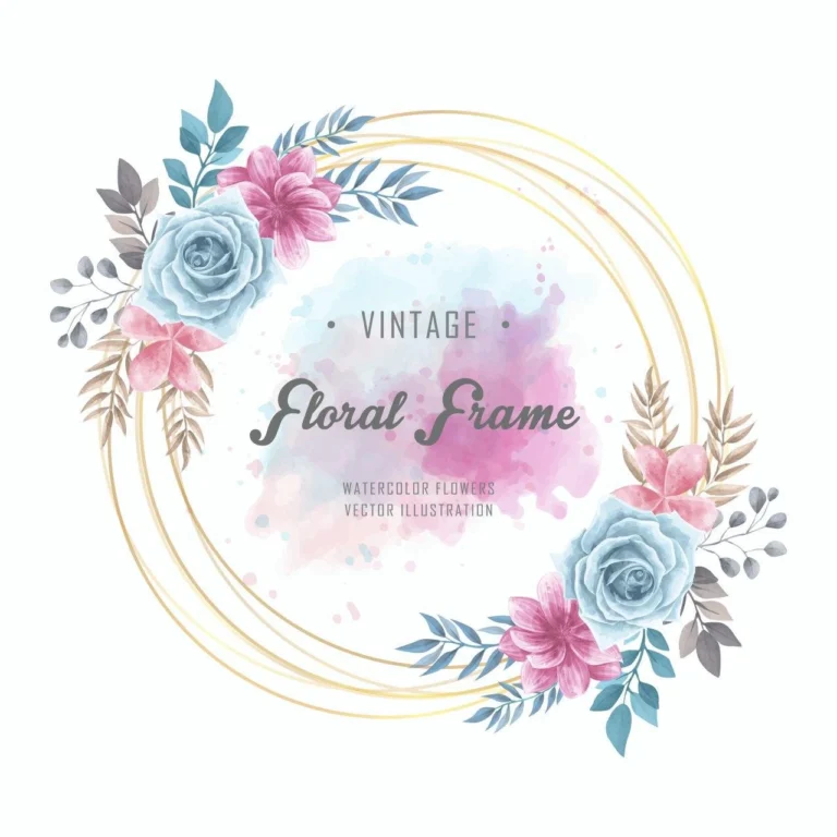 Watercolor Floral Flowers Vintage
