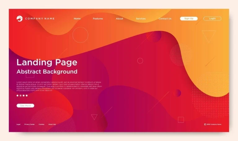 Website Landing Page Abstract Background