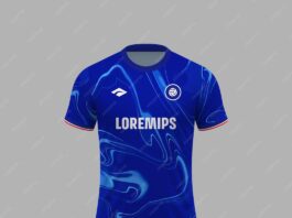 3D Soccer T-Shirt Template