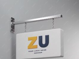 3D Sign Mockup Logo