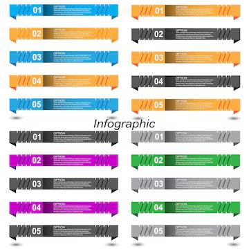 collection-infographics-with-steps-options
