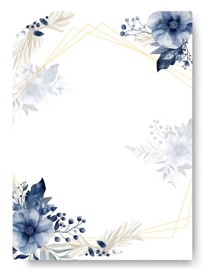 floral-wedding-invitation-card-template-design-blue-anemone-flowers